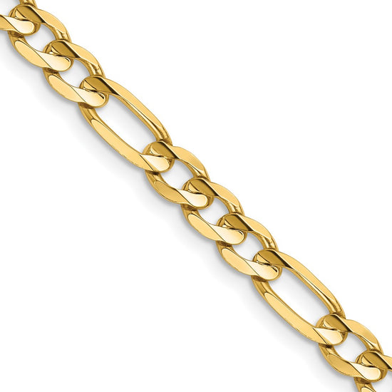 Gold (10K & 14K) Concave Open Figaro Chain