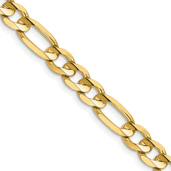 Gold (10K & 14K) Concave Open Figaro Chain