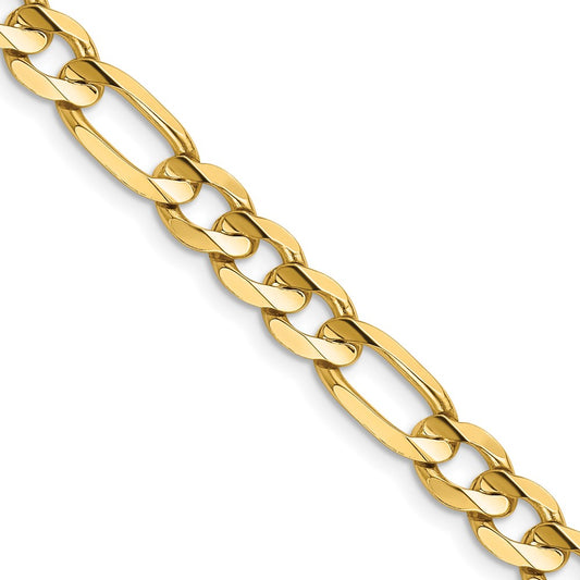 Gold (10K & 14K) Concave Open Figaro Chain