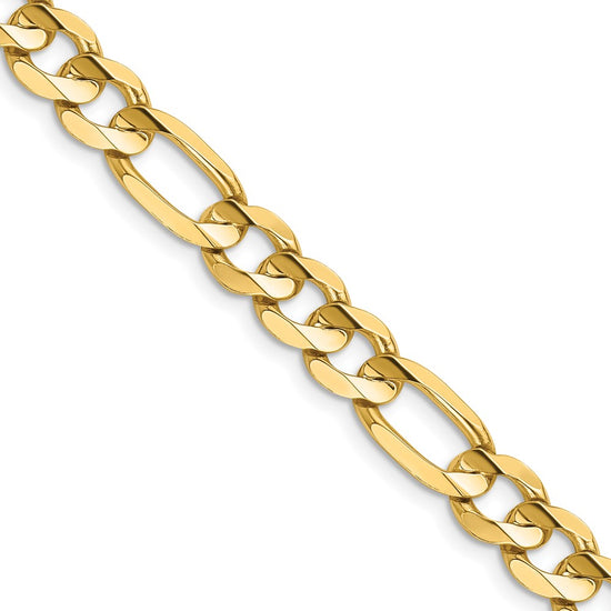 Gold (10K & 14K) Concave Open Figaro Chain