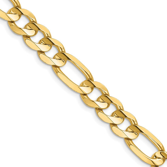 Gold (10K & 14K) Concave Open Figaro Chain
