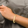 14k Polished Solid Chain/Solid Plate Curb Link Diamond-cut 40x8mm Plate 7 inch ID Bracelet