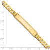 14k Polished Solid Chain/Solid Plate Curb Link Diamond-cut 40x8mm Plate 7 inch ID Bracelet