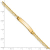 14k Polished Solid Chain/Solid Plate Anchor Link 24.5x4.5mm Plate 7 inch ID Bracelet