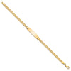 14k Polished Solid Chain/Solid Plate Curb Link Soft Diamond Shape 24.5x7.5mm Plate 8 inch ID Bracelet