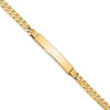 14k Polished Solid Chain/Solid Plate Curb Link 34x7mm Plate 7 inch ID Bracelet