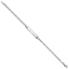 14k White Gold Polished Solid Chain/Solid Plate Anchor Link 25.5x4.5mm Plate 8 inch ID Bracelet