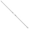 14k White Gold Polished Solid Chain/Solid Plate Flat Curb Link 19.5x4.3mm Plate 7 inch ID Bracelet