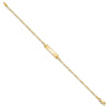 14k Polished Solid Chain/Solid Plate Flat Figaro Link 19.5x4.5mm Plate 8 inch ID Bracelet