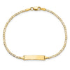 14k Polished Solid Chain/Solid Plate Flat Figaro Link 19.5x4.5mm Plate 8 inch ID Bracelet
