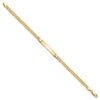 14k Polished Solid Chain/Solid Plate Flat Curb Link 26.5x5.5mm Plate 8 inch ID Bracelet