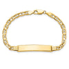 14k Polished Solid Chain/Solid Plate Anchor Link 33.5x7mm Plate 7 inch ID Bracelet