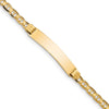 14k Polished Solid Chain/Solid Plate Anchor Link 33.5x7mm Plate 7 inch ID Bracelet