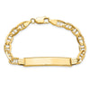 14k Polished Solid Chain/Solid Plate Anchor Link 38x7.8mm Plate 8 inch ID Bracelet