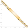 14k Polished Solid Chain/Solid Plate Anchor Link 38x7.8mm Plate 8 inch ID Bracelet