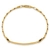 14k Polished Solid Chain/Solid Plate Curb Link 37x9mm Plate 7 inch ID Bracelet