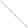 14k White Gold Polished Solid Chain/Solid Plate Flat Curb Link 25.5x4.5mm Plate 7 inch ID Bracelet