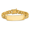 14k Hand-polished Solid Chain/Solid Plate Curb Link 48x14mm Plate 8 inch ID Bracelet