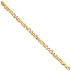 14K 8 inch 6.5mm Hand Polished Fancy Link with Lobster Clasp Bracelet