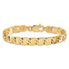 14K 9 inch 8.4mm Hand Polished Fancy Link with Fancy Lobster Clasp Bracelet