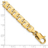 14K 9 inch 8.4mm Hand Polished Fancy Link with Fancy Lobster Clasp Bracelet