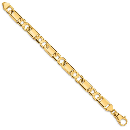 Gold Hand-polished Fancy Link Chain