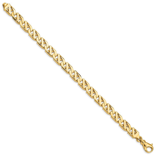 Gold Hand-Polished Fancy Link Chain