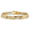 Two-Tone Gold Hand-Polished Fancy Link Chain