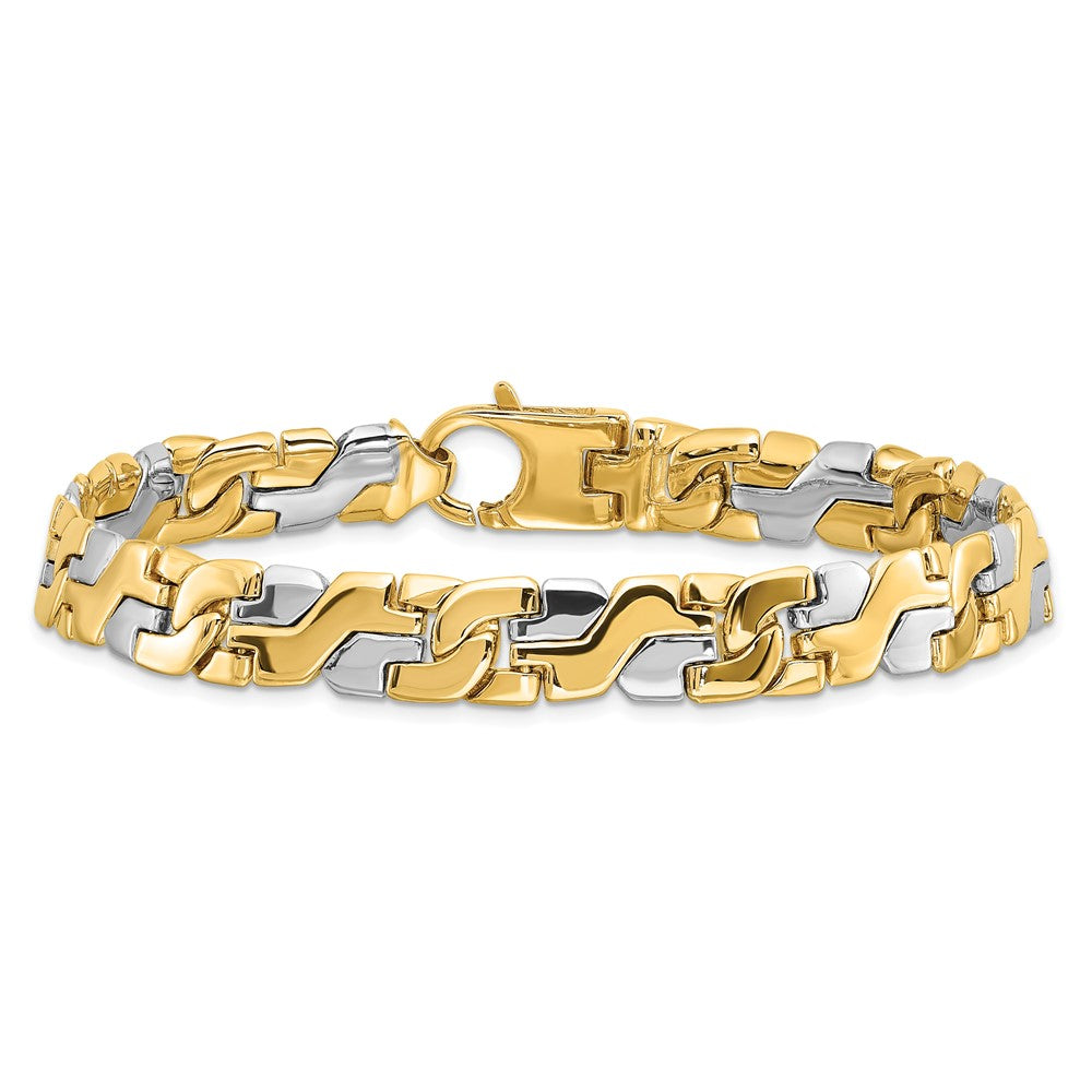 Two-Tone Gold Hand-Polished Fancy Link Chain