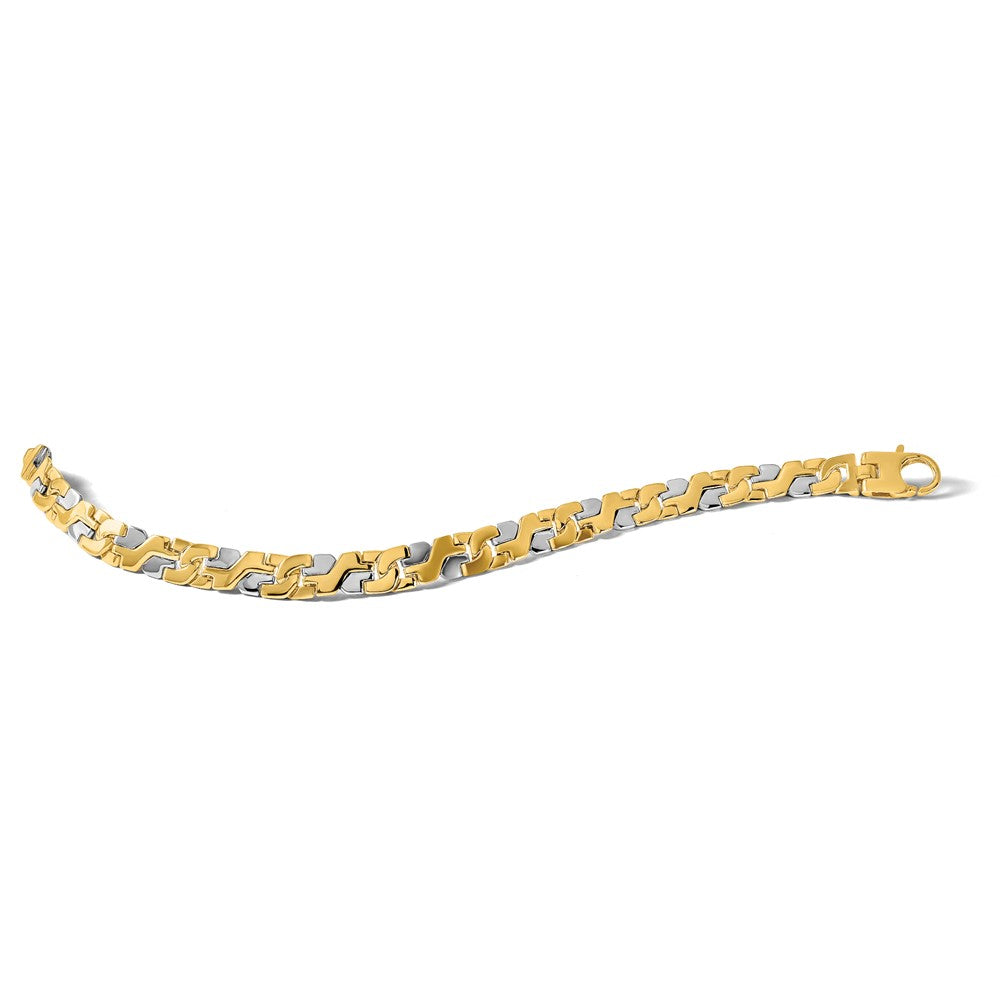 Two-Tone Gold Hand-Polished Fancy Link Chain