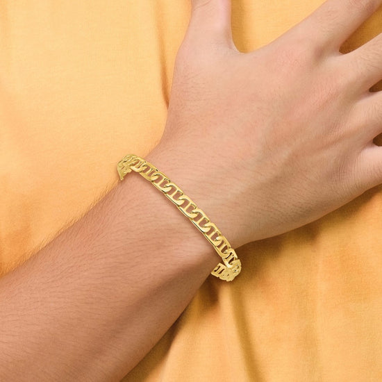 Gold Hand-Polished Fancy Anchor Chain