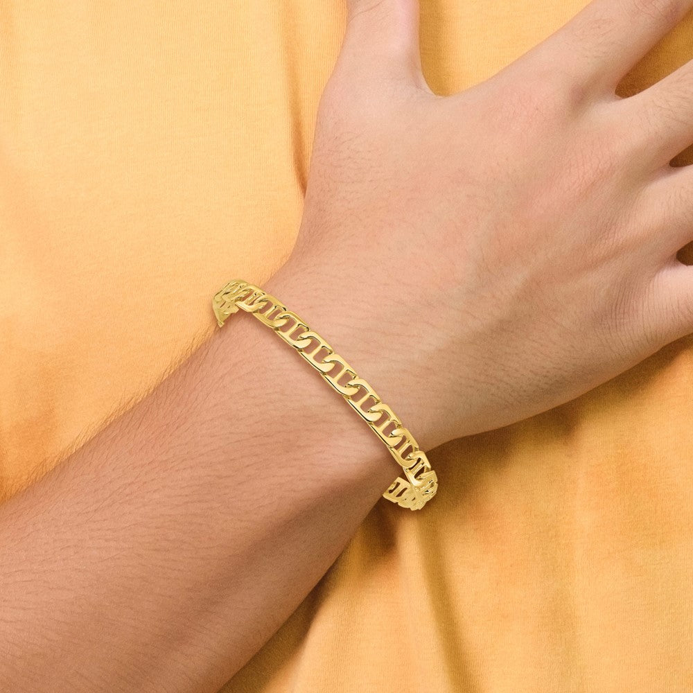 Gold Hand-Polished Fancy Anchor Chain