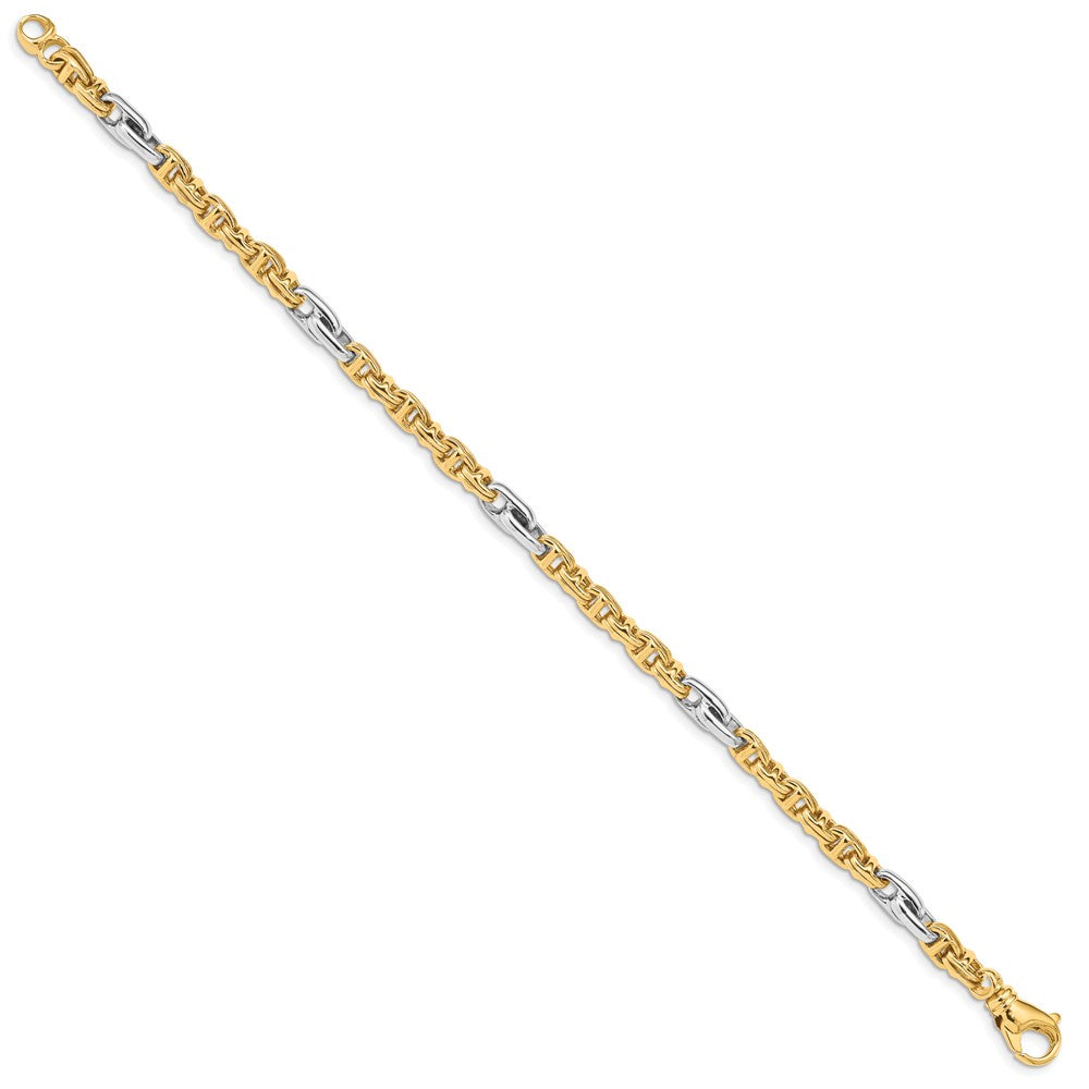 Gold Hand-polished Fancy Link Bracelet