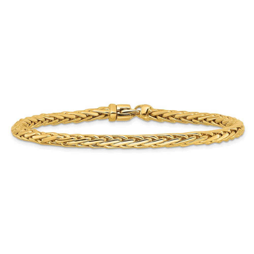 Gold Hand-Polished Flat-Edged Woven Link Chain