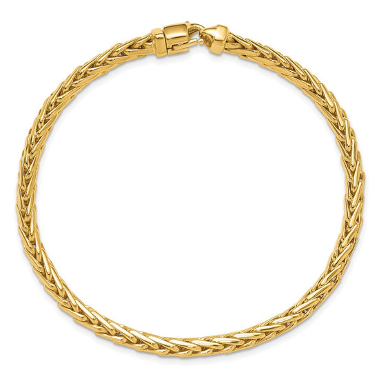 Gold Hand-Polished Flat-Edged Woven Link Chain