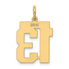 14k Medium Polished Number 13 Charm