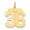 14k Medium Polished Number 36 Charm
