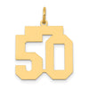 14k Medium Polished Number 50 Charm
