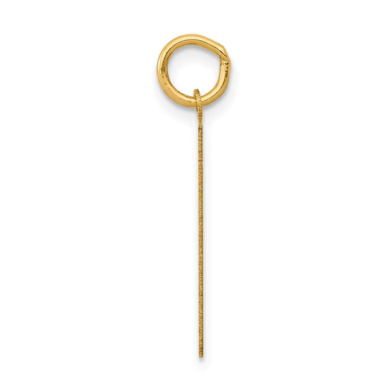 14k Medium Polished Number 61 Charm
