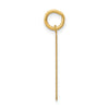 14k Medium Polished Number 61 Charm