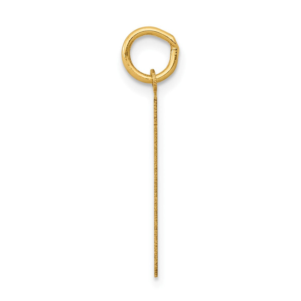 14k Medium Polished Number 61 Charm