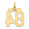 14k Medium Polished Number 84 Charm