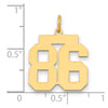 14k Medium Polished Number 86 Charm
