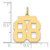 14k Medium Polished Number 88 Charm