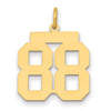 14k Medium Polished Number 88 Charm