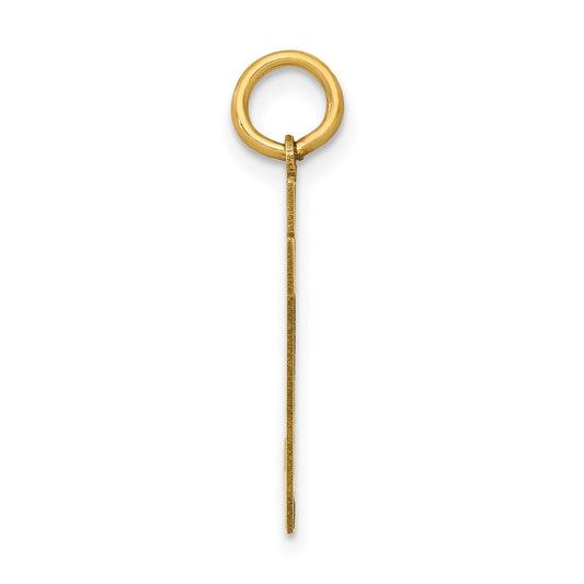 14k Medium Polished Number 97 Charm