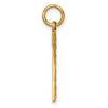 14k Large Brushed Diamond-cut Number 7 Charm