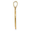 14k Large Brushed Diamond-cut Number 24 Charm