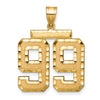 14k Large Brushed Diamond-cut Number 99 Charm