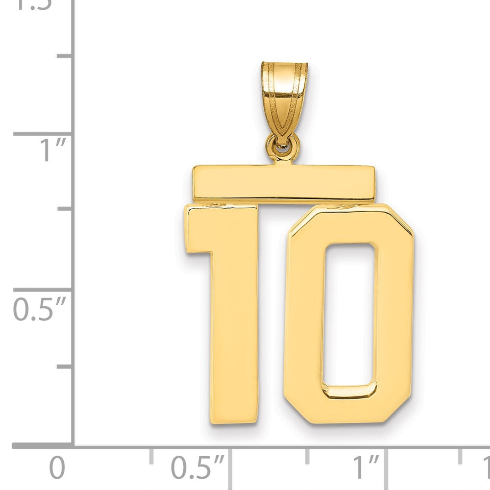 Polished Number Charms — 10